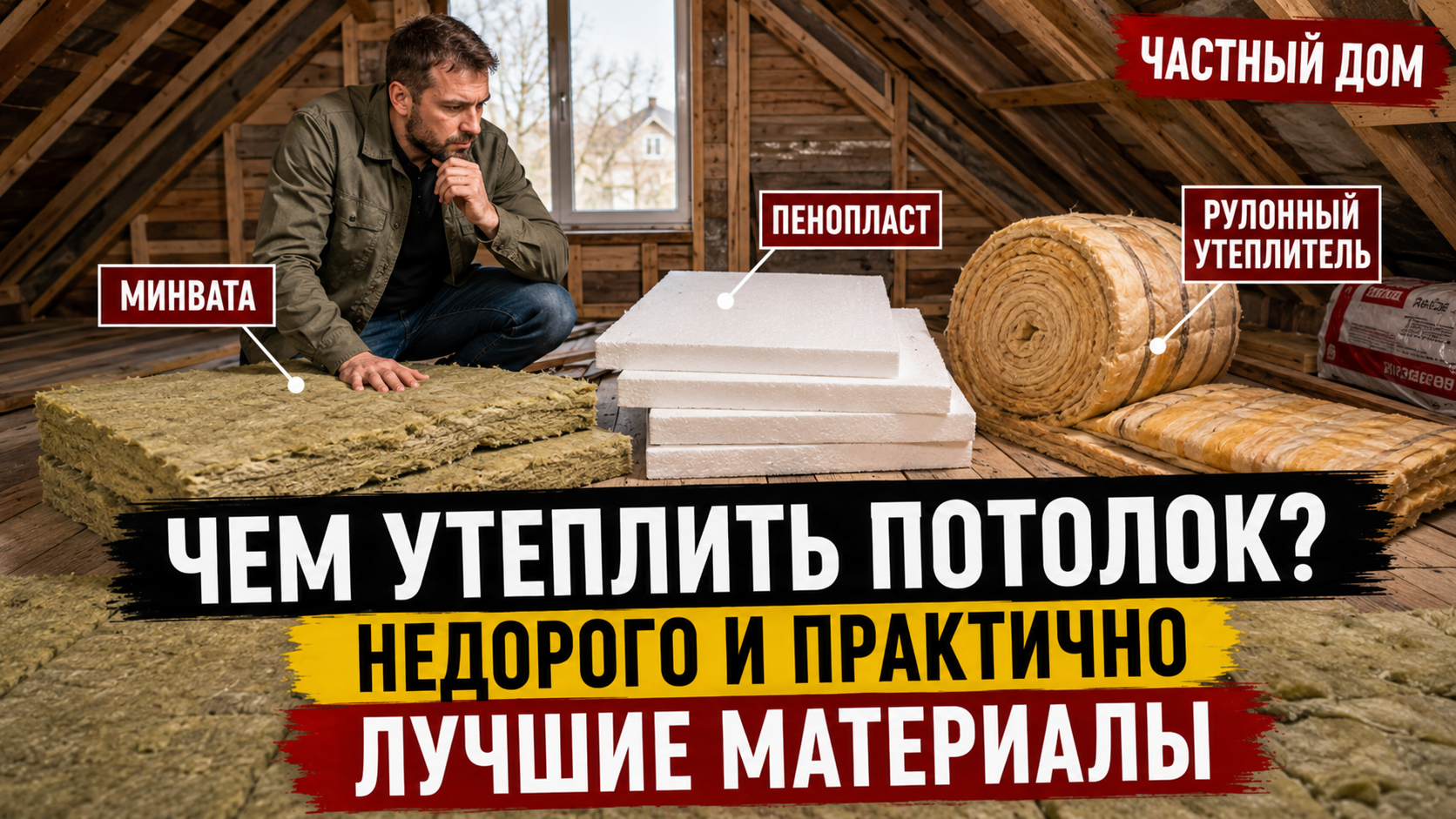 Чем утеплить потолок в частном доме: недорогие и практичные материалы