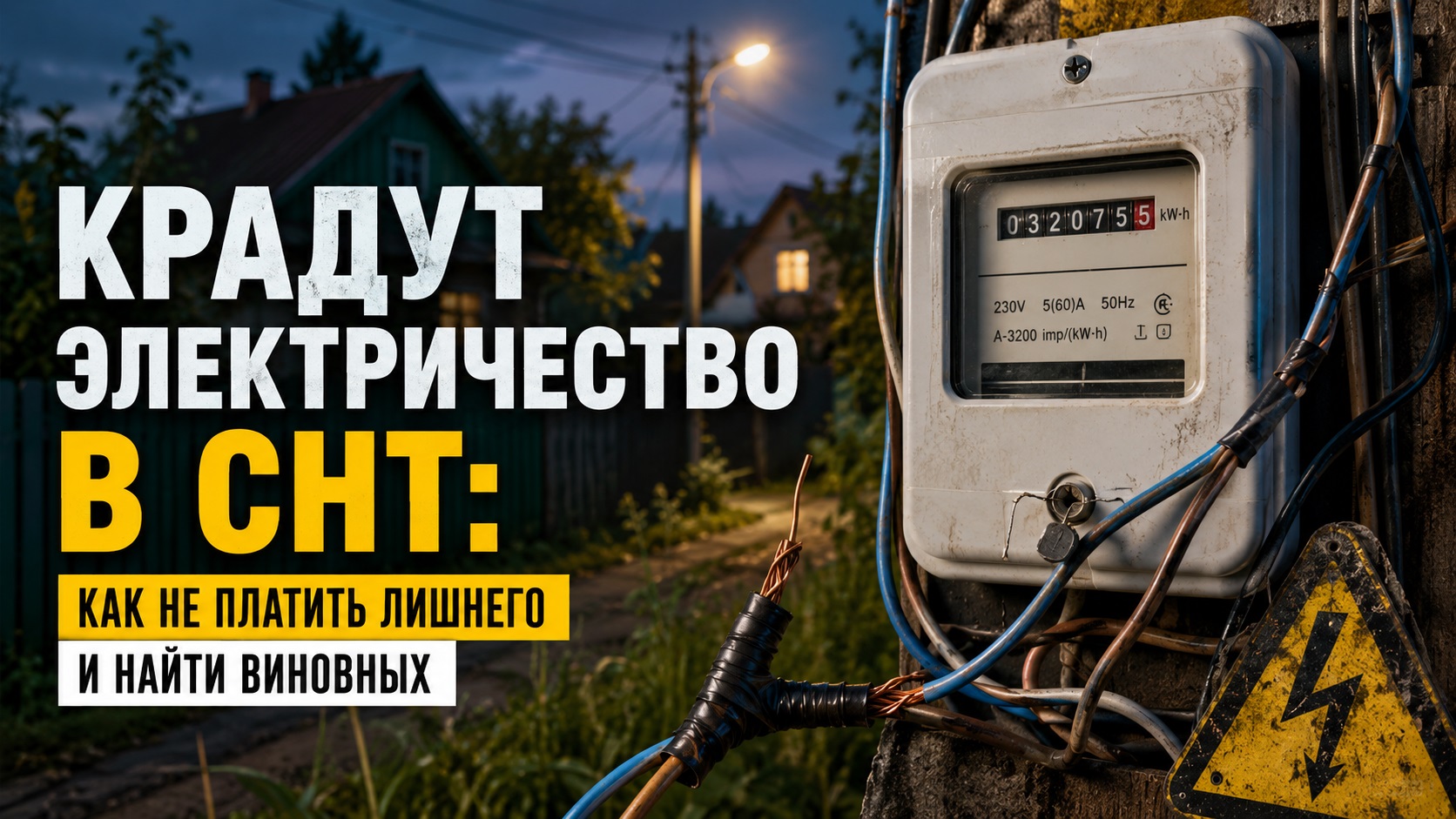 Крадут электричество в СНТ: как не платить за соседа и найти виновных