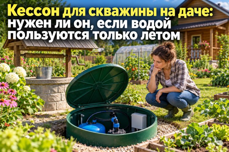Кессон для скважины на даче: нужен ли он, если водой пользуются только летом