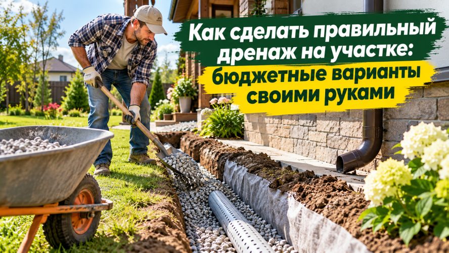 Как сделать правильный дренаж на участке: доступные варианты своими руками